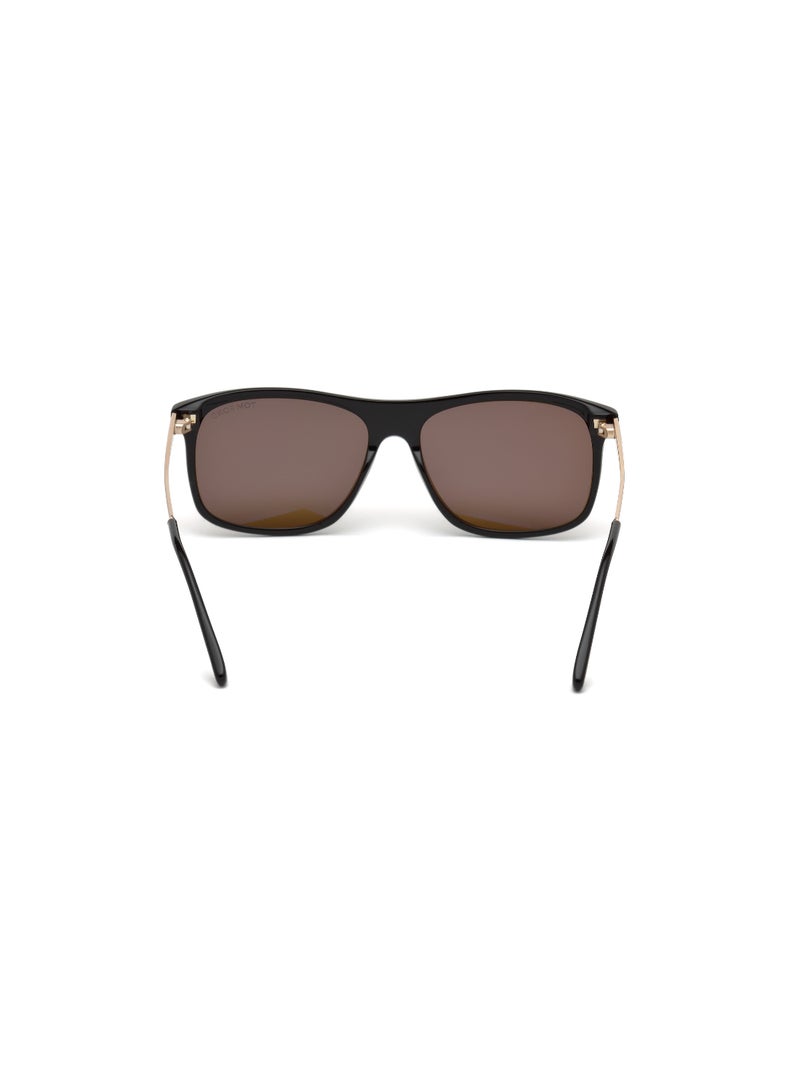 TOM FORD TOMFORD FULL RIM FT058801E57 MEN RECTANGULAR ACETATE SUNGLASSES - Image 4